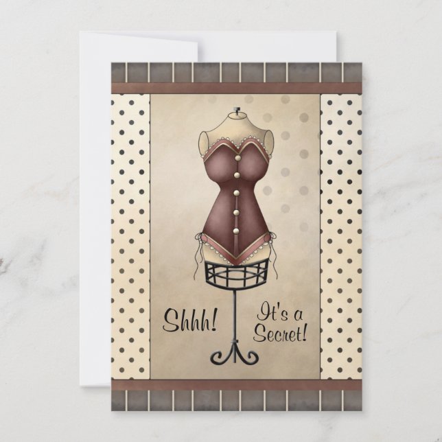 Convite para Chá Surpresa Bridal (Lingerie) (Frente)