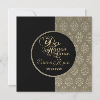 Convite para Champagne Damask