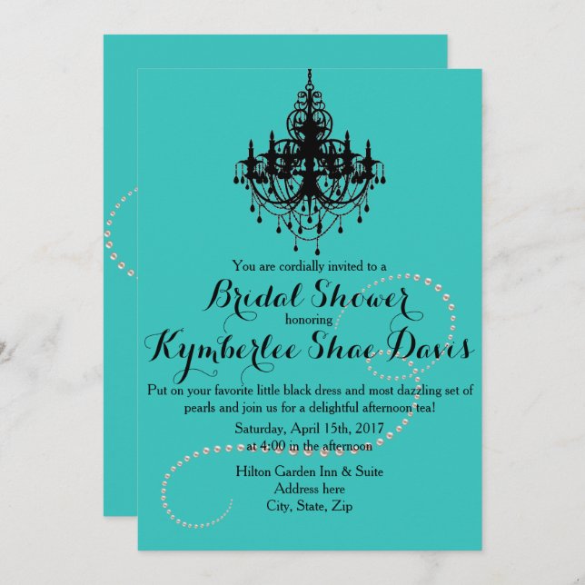 Convite para chás (Frente/Verso)