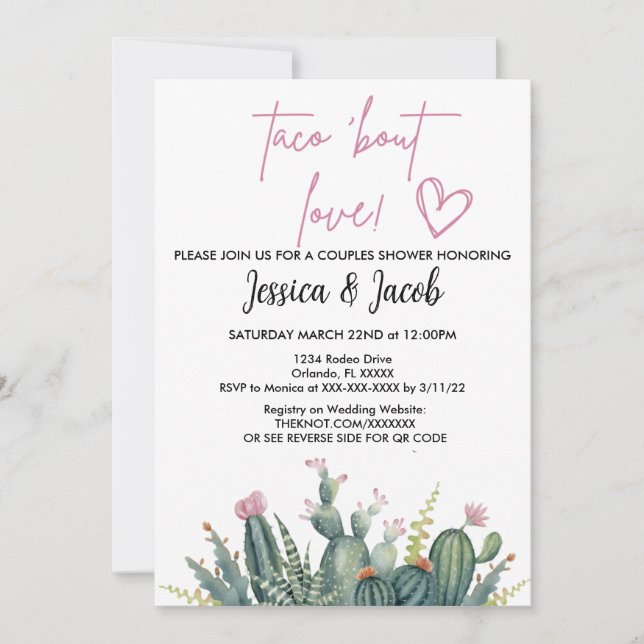 Convite para Chás casais (Frente)