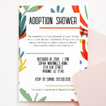 Convite para Chás de Adoção de Botânicos Brilhante