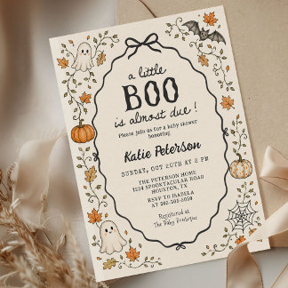 Convite para Chás de Bebê de Halloween Um Pequeno