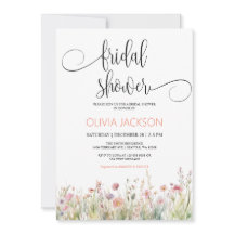 Convite para Chás de Btidal de Flores Selvagens