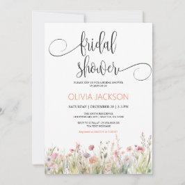 Convite para Chás de Btidal de Flores Selvagens