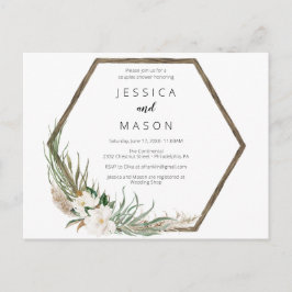 Convite para Chás de Casais Boêmian Wreath