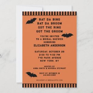 Convite para Chás de casamento de Halloween