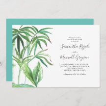 Convite para Chás de casamento tropicais para Casa