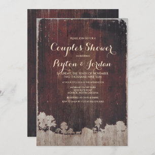 Convite para Chás de Fazendas de madeira de rufia