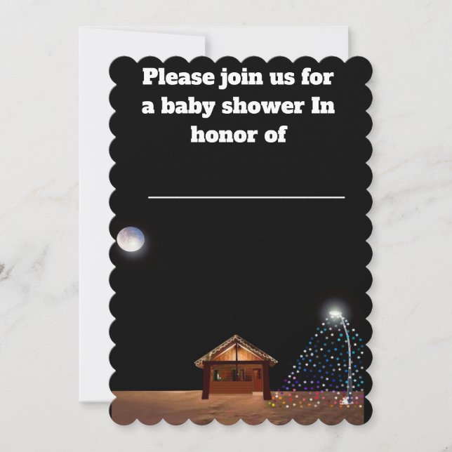 Convite para chás de fraldas (Frente)