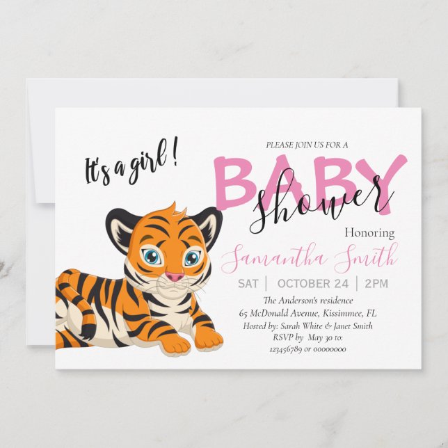 Convite para chás de fraldas (Frente)