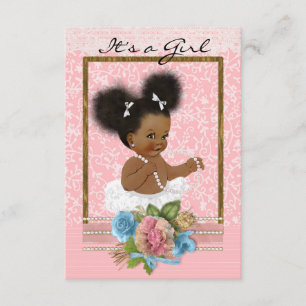 Convite para Chás de fraldas Afro-Americanos