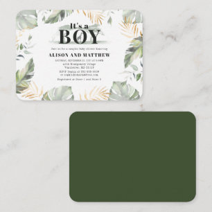 Convite para Chás de fraldas Animais Safari Selvag