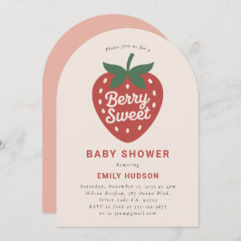 Convite para Chás de fraldas Berry Sweet