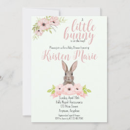 Convite para Chás de fraldas Bunny