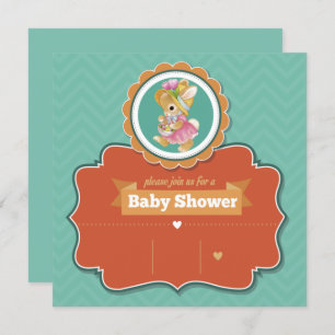 Convite para Chás de fraldas Bunny