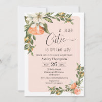 Convite para Chás de fraldas Clementine Little Cut