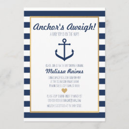 Convite para Chás de fraldas com Temas Náuticos -