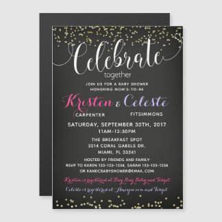 Convite para chás de fraldas, conjunto de amigos