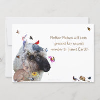 Convite para Chás de fraldas da Mãe Natureza: Conv