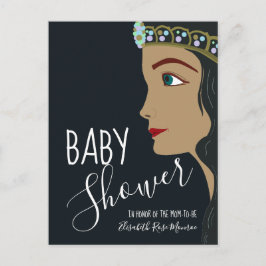 Convite para Chás de fraldas da Princesa Azul