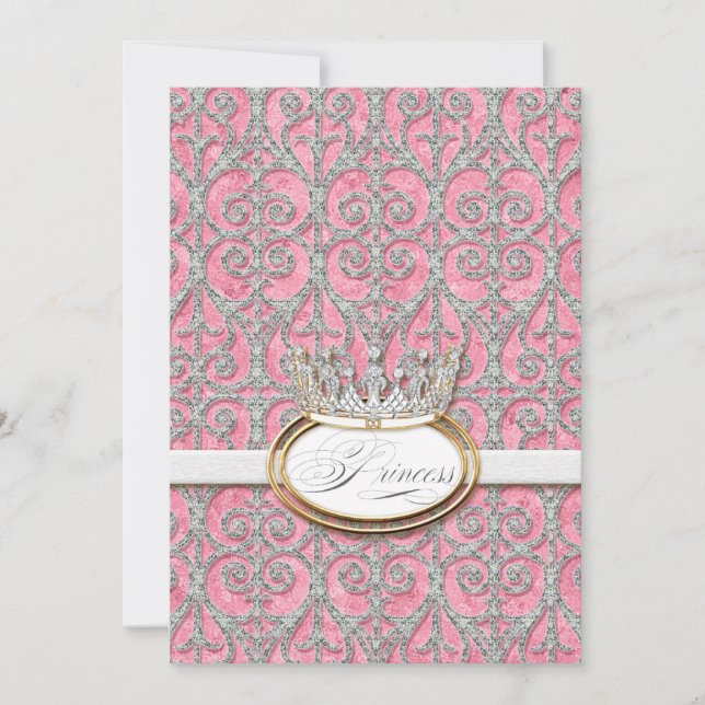 Convite para Chás de fraldas da Princesa Real (Frente)