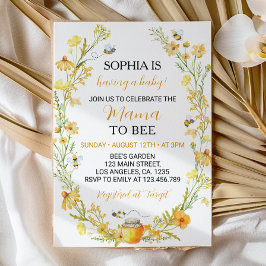 Convite para Chás de fraldas de abelha selvagem