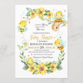 Convite para Chás de fraldas de abelhas