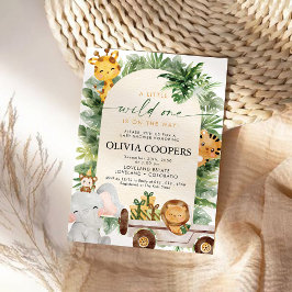 Convite Para Chás de fraldas De Animais Safari