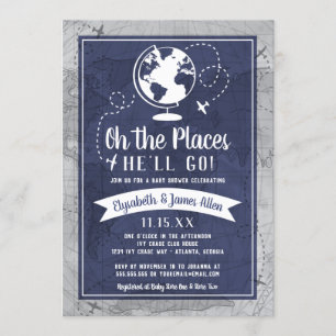 Convite para Chás de fraldas de avião