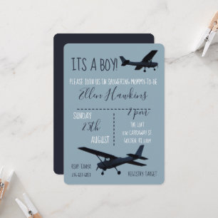 Convite para Chás de fraldas de avião