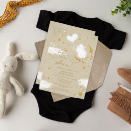 Convite para Chás de fraldas de Balões de Bebê Cut