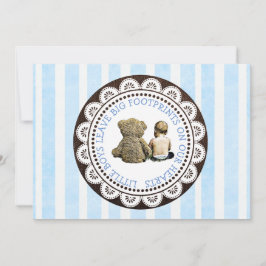 Convite para Chás de fraldas de Bebês e Ursos de T