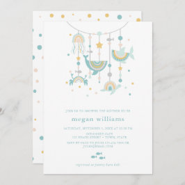 Convite para Chás de fraldas de Boho Sea