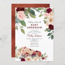 Convite para Chás de fraldas de Bombaim de Marsala