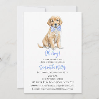 Convite para Chás de fraldas de cães