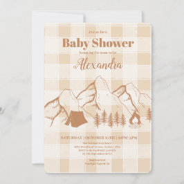 Convite para Chás de fraldas de campismo neutro