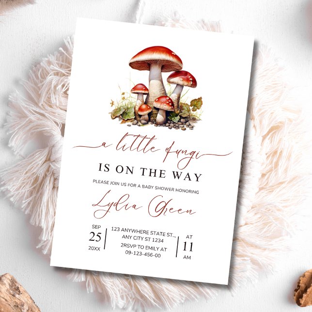 Convite para Chás de fraldas de cogumelo, Chá de f (Criador carregado)