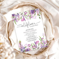 Convite para Chás de fraldas de flor selvagem