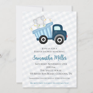 Convite para Chás de fraldas de fraldas