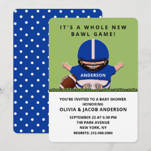 Convite para Chás de fraldas de futebol