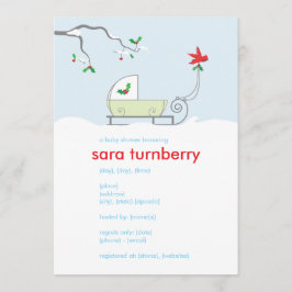 Convite para Chás de fraldas de inverno