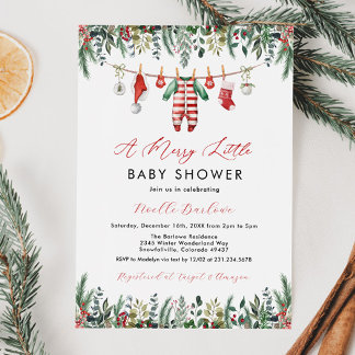 Convite para Chás de fraldas de inverno