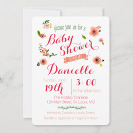 Convite para Chás de fraldas de jardim