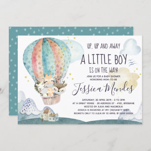 Convite para Chás de fraldas de máscaras para anim