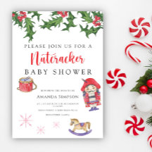 Convite para Chás de fraldas de Nozes