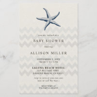 Convite para Chás de fraldas de Oceano Estelar de