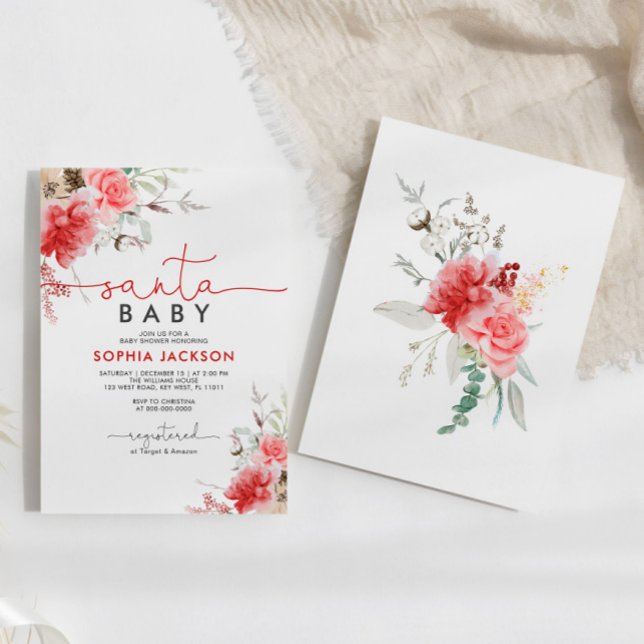 Convite para Chás de fraldas de Papais noeis de Na (Criador carregado)