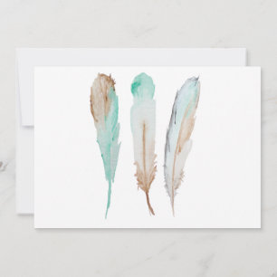 Convite para Chás de fraldas de penas para bebês