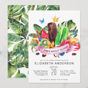 Convite para Chás de fraldas de picolé de verão br