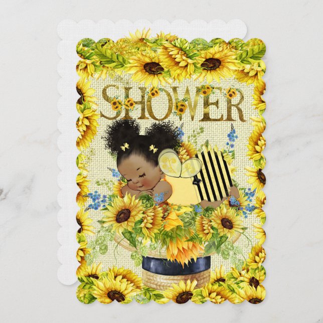 Convite para Chás de fraldas de precioso (Frente/Verso)